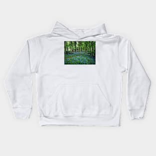 Bluebell Forest, East Sussex Kids Hoodie